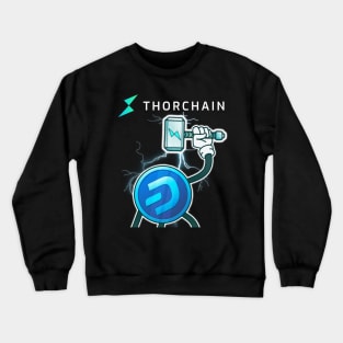 Dash Digital Cash - Dashy Thorchain DeFi Hammer Crewneck Sweatshirt